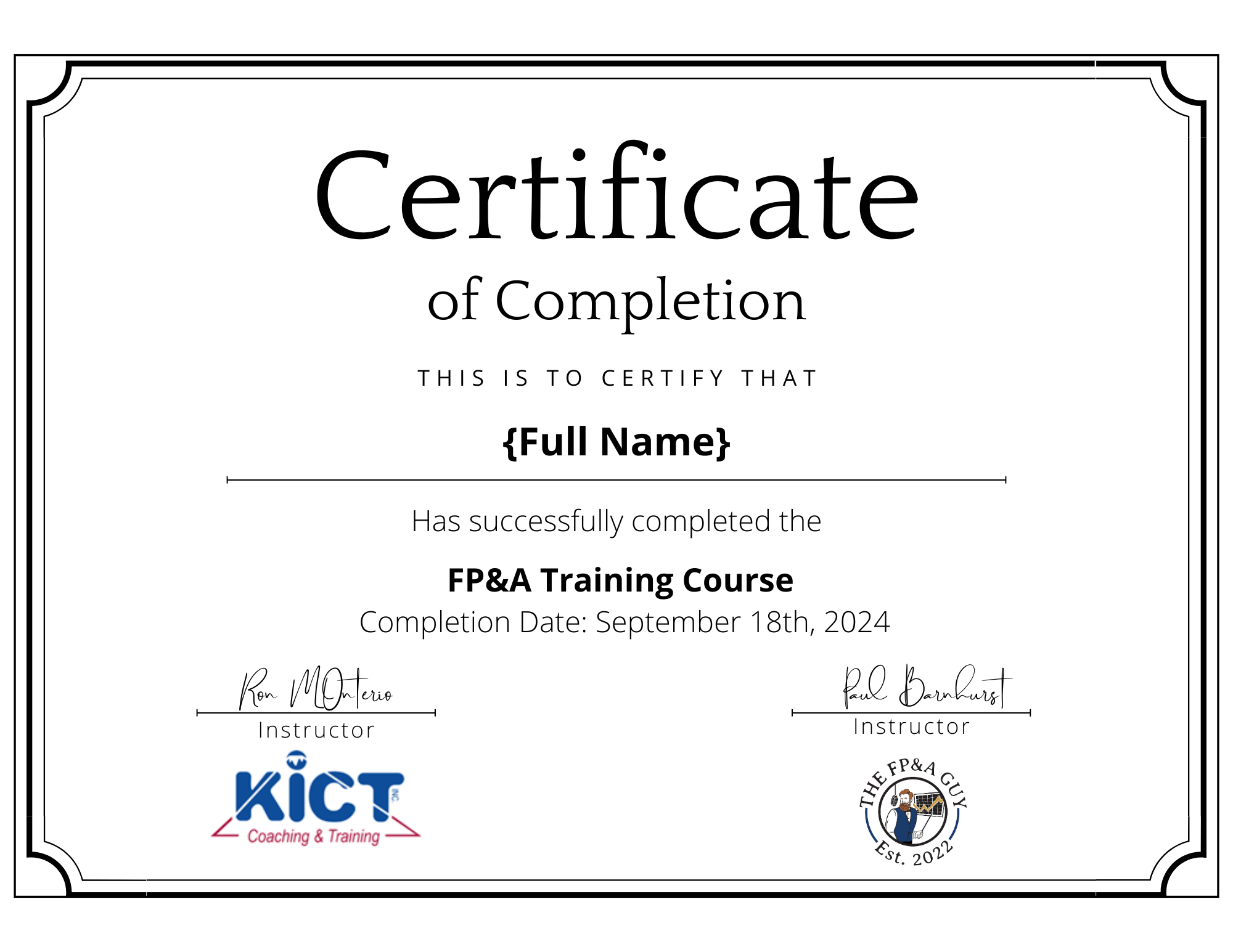 Best Practice FP&A Course — The FP&A Guy